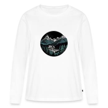 Montagnes suisses - T-shirt manches longues Premium bio Femme - blanc - Devant - Julia (174cm)