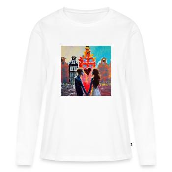 Sweethearts - Frauen Premium Bio Langarmshirt - Weiß - Vorne - Julia (174cm)