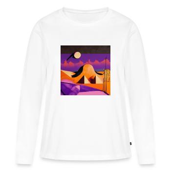 Un lieu secret - T-shirt manches longues Premium bio Femme - blanc - Devant - Julia (174cm)