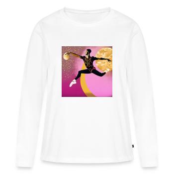 La beauté du mouvement - T-shirt manches longues Premium bio Femme - blanc - Devant - Julia (174cm)