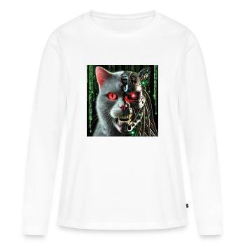 MATRICATOR 2.0 - Women's Premium Organic Long Sleeve Shirt - white - Front - Julia (174cm)