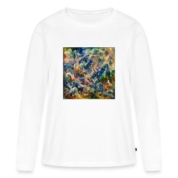 Design Marc Chagall - Frauen Premium Bio Langarmshirt - Weiß - Vorne - Julia (174cm)
