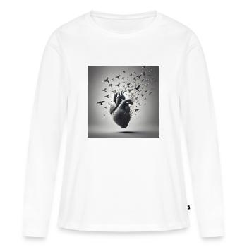 Émotions libérées - T-shirt manches longues Premium bio Femme - blanc - Devant - Julia (174cm)