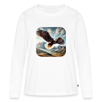 Bald eagle - Women's Premium Organic Long Sleeve Shirt - white - Front - Julia (174cm)