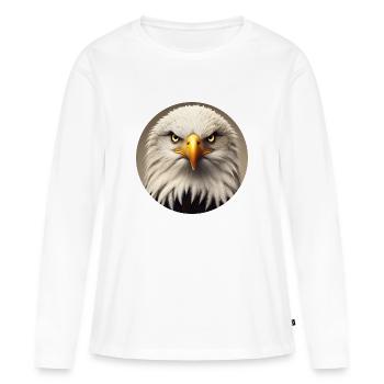 Bald eagle - Women's Premium Organic Long Sleeve Shirt - white - Front - Julia (174cm)