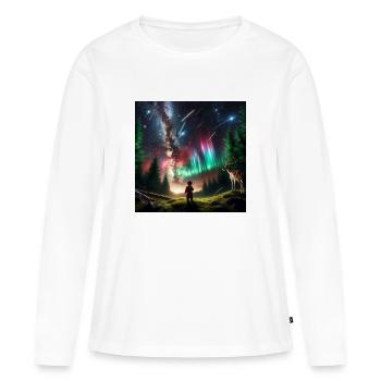 Le Patronus de Lucía - T-shirt manches longues Premium bio Femme - blanc - Devant - Julia (174cm)