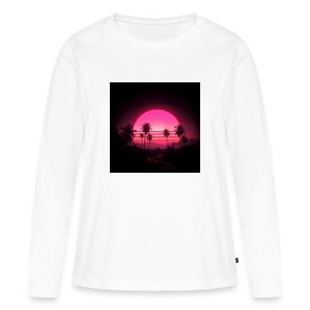 A dreamlike surreal image with high contrast an - T-shirt manches longues Premium bio Femme - blanc - Devant - Julia (174cm)