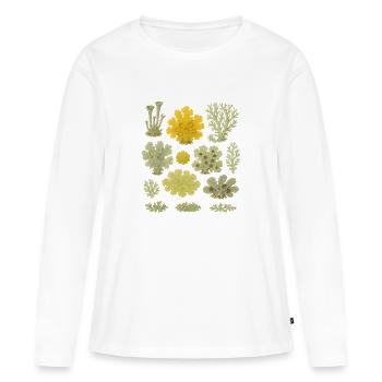Lichen lichen moss - lichen - Nature - T-shirt manches longues Premium bio Femme - blanc - Devant - Julia (174cm)