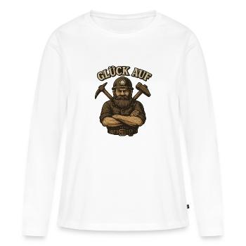Région de la Ruhr - T-shirt manches longues Premium bio Femme - blanc - Devant - Julia (174cm)