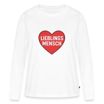 Personne préférée - T-shirt manches longues Premium bio Femme - blanc - Devant - Julia (174cm)