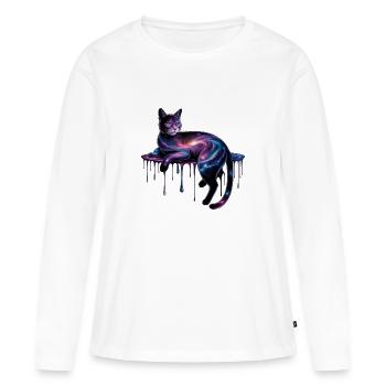 Cosmic Form - Women's Premium Organic Long Sleeve Shirt - white - Front - Julia (174cm)