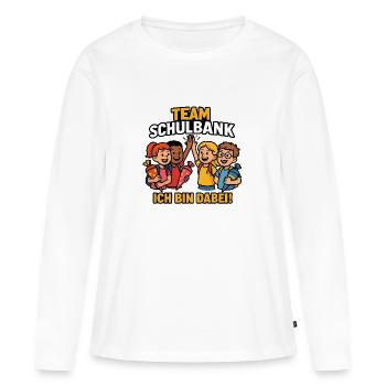Équipe École Bureau École Inscription Enfants Enfants École primaire - T-shirt manches longues Premium bio Femme - blanc - Devant - Julia (174cm)