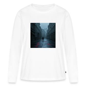Fog Stream City - Women's Premium Organic Long Sleeve Shirt - white - Front - Julia (174cm)