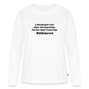 In unserer Ehe - Frauen Premium Bio Langarmshirt - Weiß - Vorne - Julia (174cm)