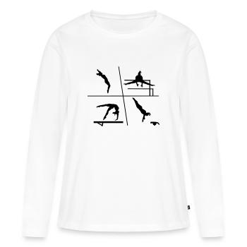 Gymnastics, gymnast - Women's Premium Organic Long Sleeve Shirt - white - Front - Julia (174cm)