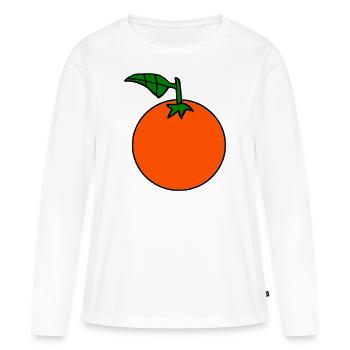 Orange - T-shirt manches longues Premium bio Femme - blanc - Devant - Julia (174cm)