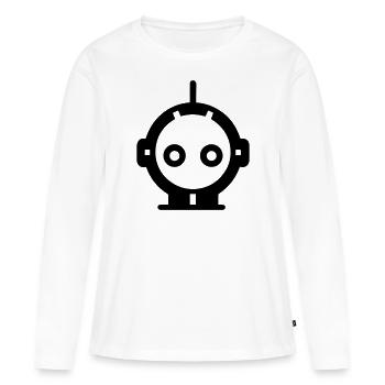 Petit robot - T-shirt manches longues Premium bio Femme - blanc - Devant - Julia (174cm)