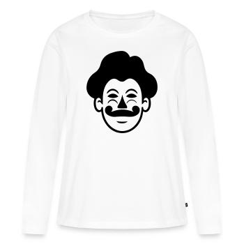 clown - T-shirt manches longues Premium bio Femme - blanc - Devant - Julia (174cm)