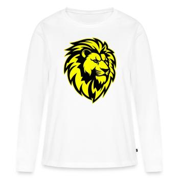 Tête de Lion - T-shirt manches longues Premium bio Femme - blanc - Devant - Julia (174cm)