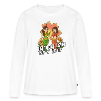 Laos Laote Lao Lao Cadeau du Nouvel An I - T-shirt manches longues Premium bio Femme - blanc - Devant - Julia (174cm)