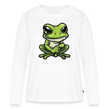Frog Comic - Women's Premium Organic Long Sleeve Shirt - white - Front - Julia (174cm)