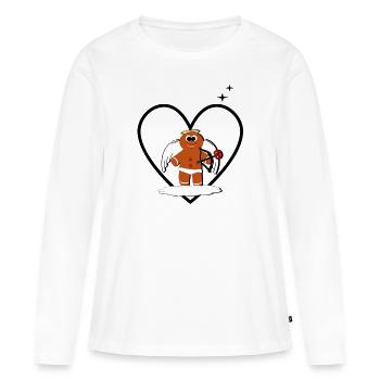 Cupidon Alsace - T-shirt manches longues Premium bio Femme - blanc - Devant - Julia (174cm)