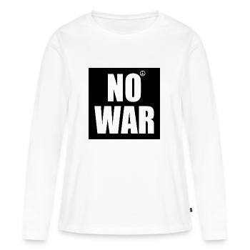 No war - Women's Premium Organic Long Sleeve Shirt - white - Front - Julia (174cm)