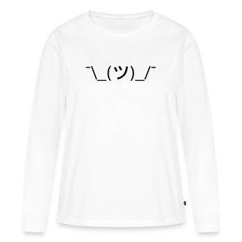 Quel que soit émoticônes japonais - T-shirt manches longues Premium bio Femme - blanc - Devant - Julia (174cm)