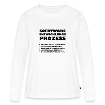 Processus de développement de logiciels - T-shirt manches longues Premium bio Femme - blanc - Devant - Julia (174cm)