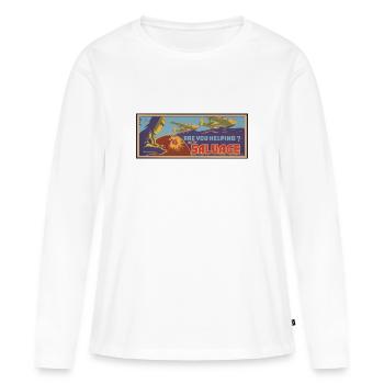 service pnp - T-shirt manches longues Premium bio Femme - blanc - Devant - Julia (174cm)