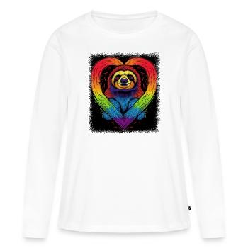 funny quote animal joke animals sloth hoodie darth - Frauen Premium Bio Langarmshirt - Weiß - Vorne - Julia (174cm)
