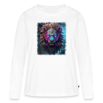 fond cool doodlebug heureux mammifère lion chien lion - T-shirt manches longues Premium bio Femme - blanc - Devant - Julia (174cm)