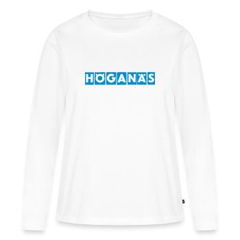 Höganäs Skåne Sky Blue - T-shirt manches longues Premium bio Femme - blanc - Devant - Julia (174cm)