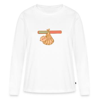 Hebamme Wir bringen das Kind in dir heraus - Frauen Premium Bio Langarmshirt - Weiß - Vorne - Julia (174cm)