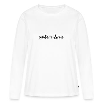 danse moderne - T-shirt manches longues Premium bio Femme - blanc - Devant - Julia (174cm)