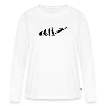 gardien de but - T-shirt manches longues Premium bio Femme - blanc - Devant - Julia (174cm)