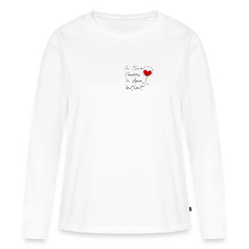 In Vino Veritas In Aqua Igittigitt Water Wine Fun - Women's Premium Organic Long Sleeve Shirt - white - Front - Julia (174cm)