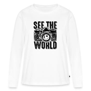 Travel Photographer Travel - Women's Premium Organic Long Sleeve Shirt - white - Front - Julia (174cm)