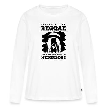 Reggae musique jamaica - T-shirt manches longues Premium bio Femme - blanc - Devant - Julia (174cm)