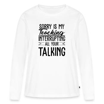 Learn Teachers - Women's Premium Organic Long Sleeve Shirt - white - Front - Julia (174cm)