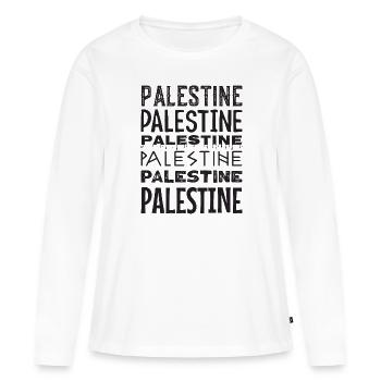 Palestine - Frauen Premium Bio Langarmshirt - Weiß - Vorne - Julia (174cm)