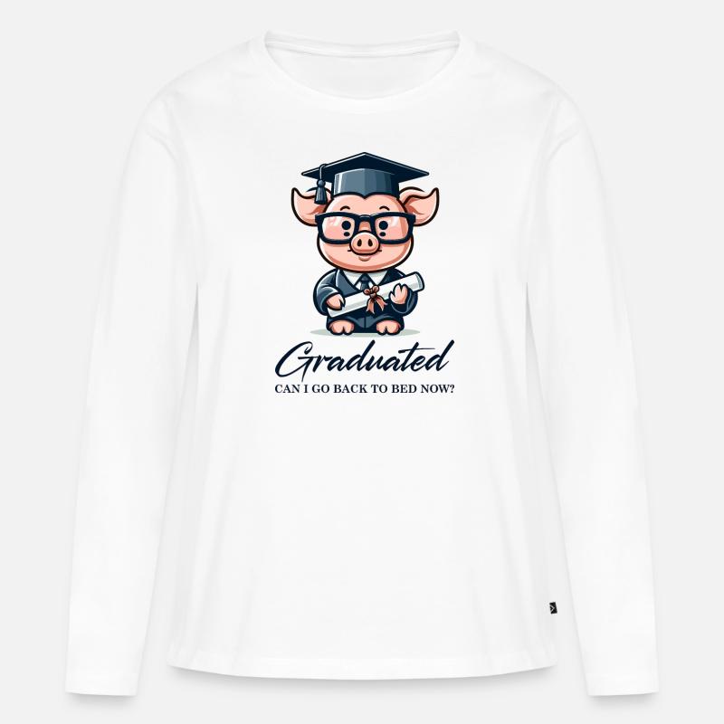 Hochschulabsolvent Abschluss Absolvent - Frauen Premium Bio Langarmshirt - Weiß
