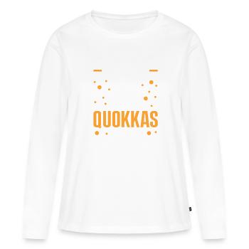 In Gedanken Bin Ich Bei Den Quokkas - Frauen Premium Bio Langarmshirt - Weiß - Vorne - Julia (174cm)
