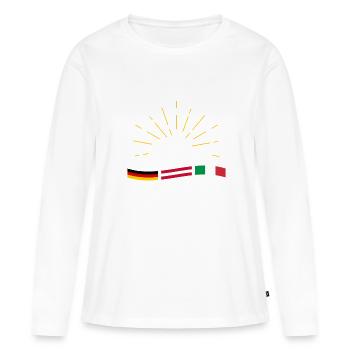Alpenüberquerung Für Alpenüberquerer Wanderin Wand - Frauen Premium Bio Langarmshirt - Weiß - Vorne - Julia (174cm)