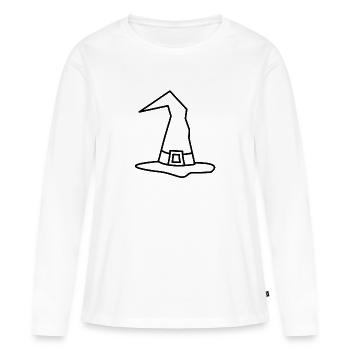 Halloween Witch Hat Witches Hat - Women's Premium Organic Long Sleeve Shirt - white - Front - Julia (174cm)