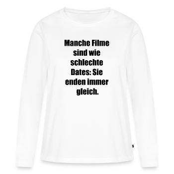Amour et déception - T-shirt manches longues Premium bio Femme - blanc - Devant - Julia (174cm)