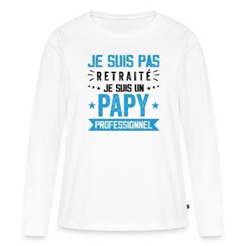 Nicht Retreat Opa Professional Opa Geschenk - Frauen Premium Bio Langarmshirt - Weiß - Vorne - Julia (174cm)