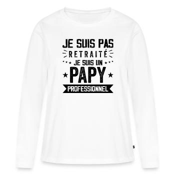 Nicht Retreat Opa Professional Opa Geschenk - Frauen Premium Bio Langarmshirt - Weiß - Vorne - Julia (174cm)