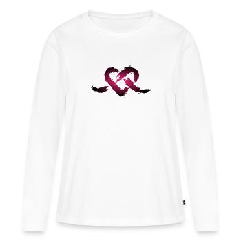 Herz Knoten - Frauen Premium Bio Langarmshirt - Weiß - Vorne - Julia (174cm)