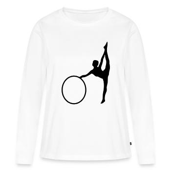 Gymnastique rythmique - T-shirt manches longues Premium bio Femme - blanc - Devant - Julia (174cm)